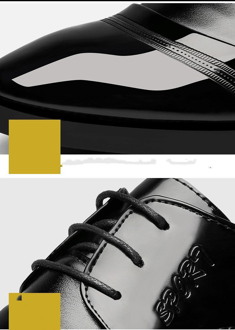 Zapatos casuales de cuero puntiagudos coreanos para hombres