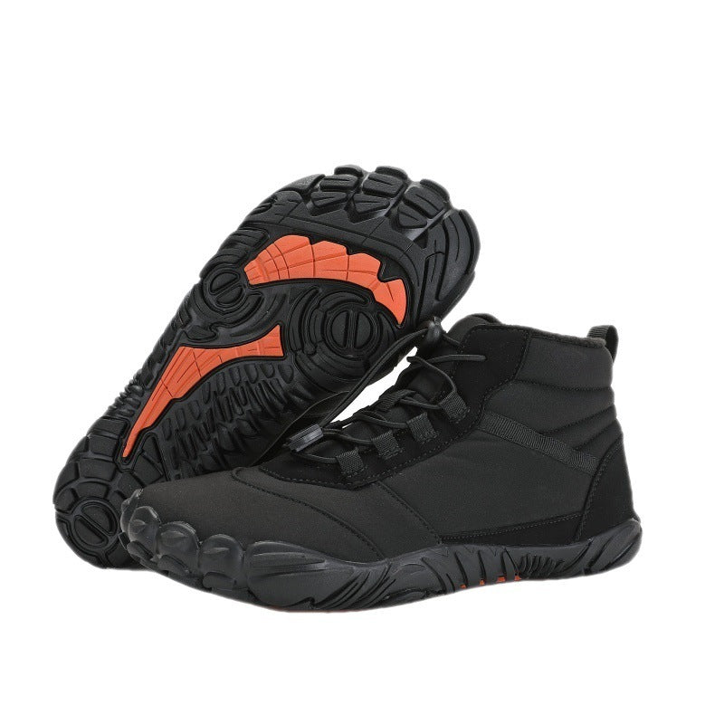 Chaussures montantes décontractées en coton pour Couple, imperméables, doublées de polaire, chaudes et respirantes, pour la neige