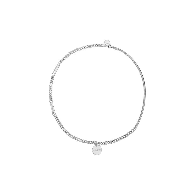 Collier en acier titane pour hommes de style coréen Ins