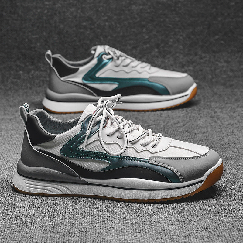 Zapatos casuales deportivos cómodos y transpirables con cordones para hombre