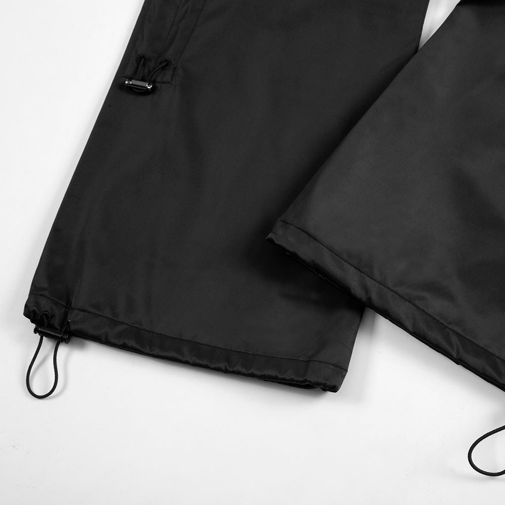 Men's Sports Outdoor Drawstring Design Loose Wide-leg Bell-bottoms