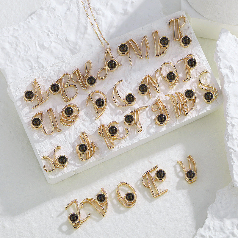 Collar de proyección del alfabeto personalizado de moda para hombres y mujeres