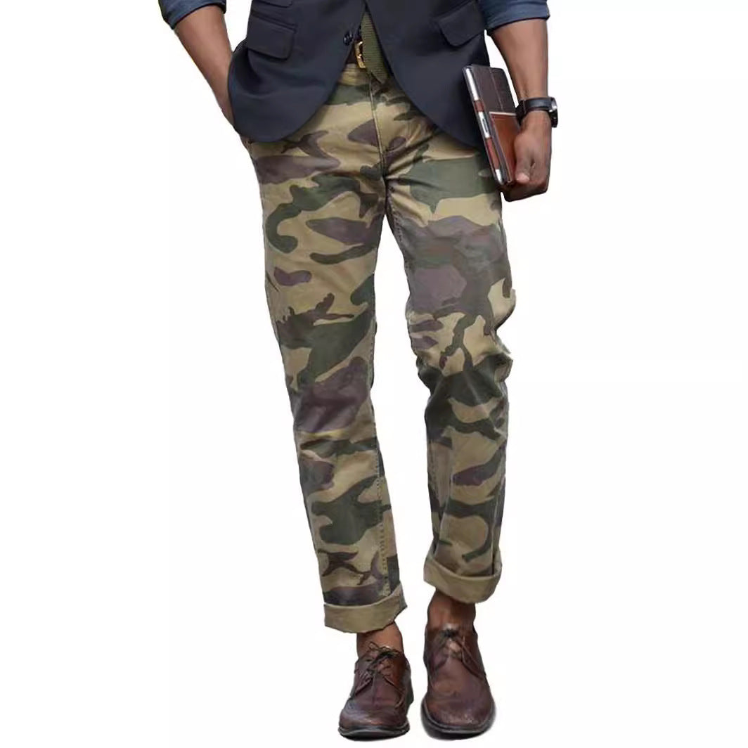 Men's 3D Printed Suit Plaid Camouflage Men's Trousers