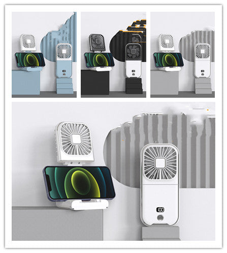 Ventilador pequeño portátil plegable con pantalla digital