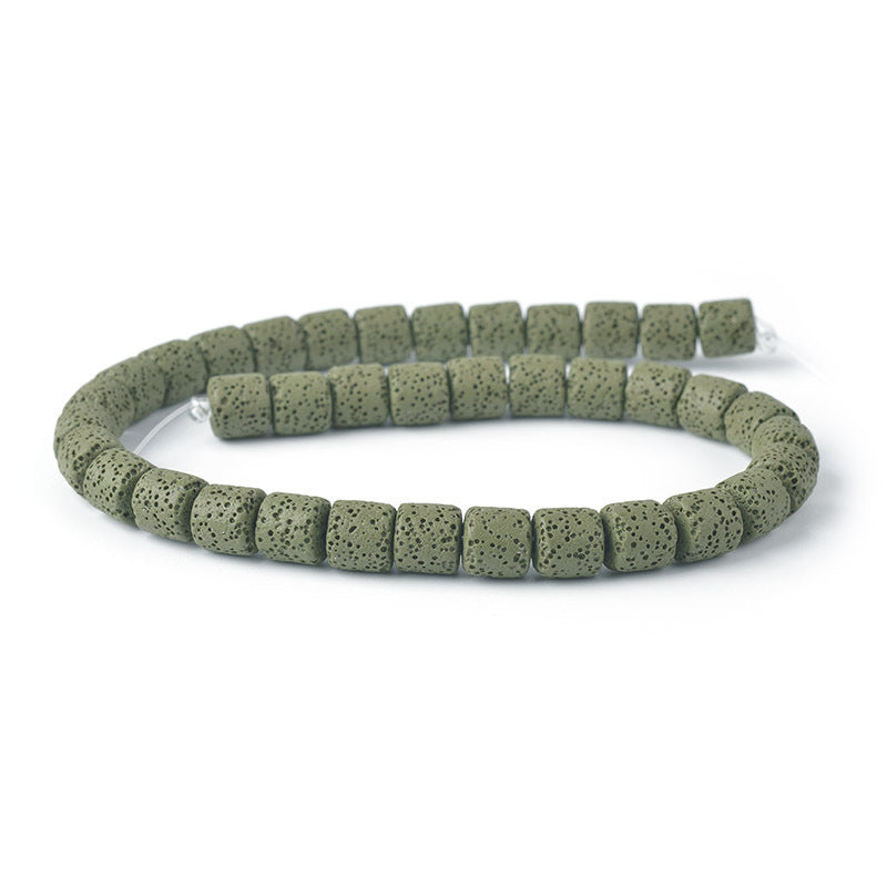 6mm Volcanic Rock Cylindrical DIY Handmade Beaded