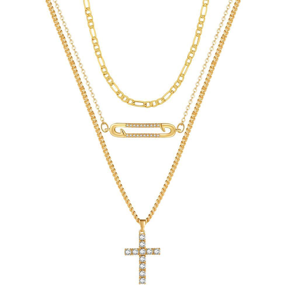 Collier croisé à boutons coupés, nouvelle mode, personnalité Simple, assorti avec tout