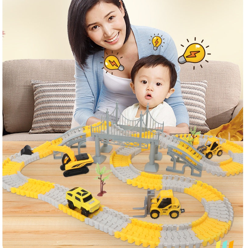 Tong Li Engineering Car Rail Car Jouet Puzzle