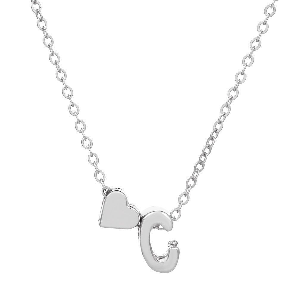 European And American Fashion Love 26 English Letter Simplicity Necklace