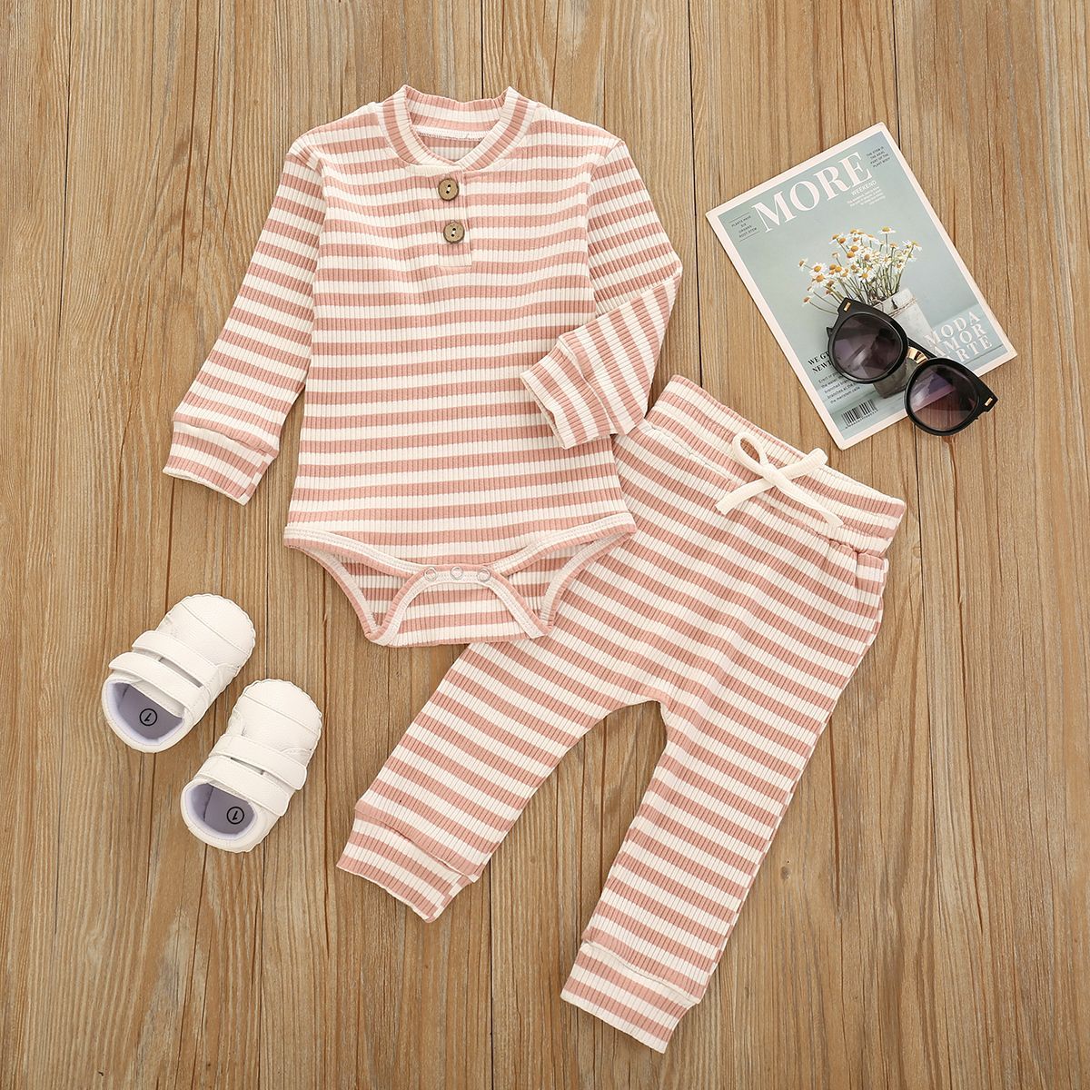 Ensemble de vêtements bébé garçon collants en coton fille nouveau-né
