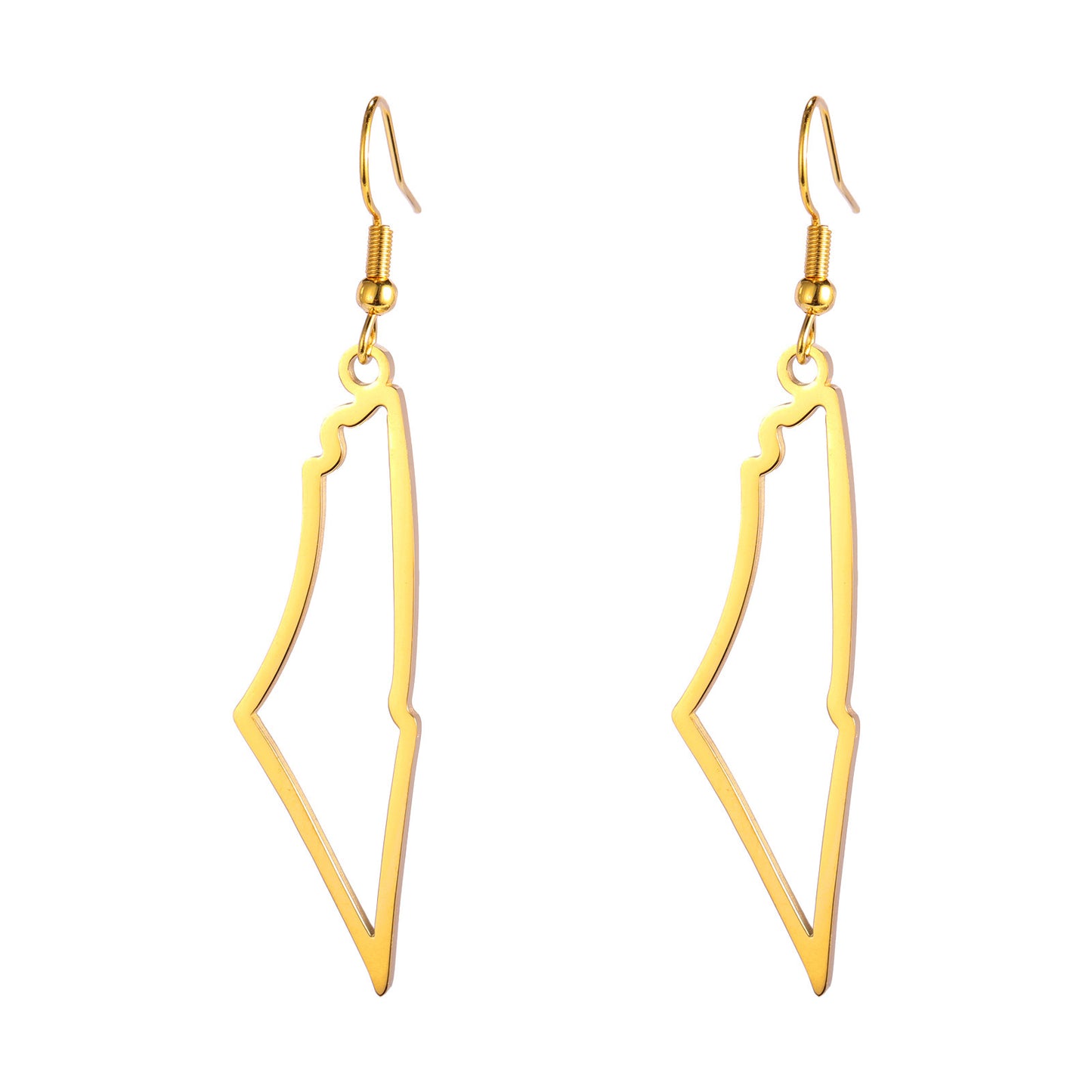 Titanium Steel Earrings Hollow Irregular Hollow Mountain Earrings