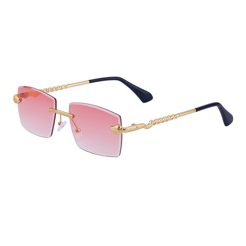 Lunettes de soleil sans monture à la mode pour hommes