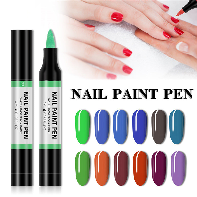 Stylo de peinture de vernis à ongles 24 couleurs, stylo de fleur de peinture 3D, stylo de fleur de dessin à base d'eau, stylo de vernis à ongles sans goût