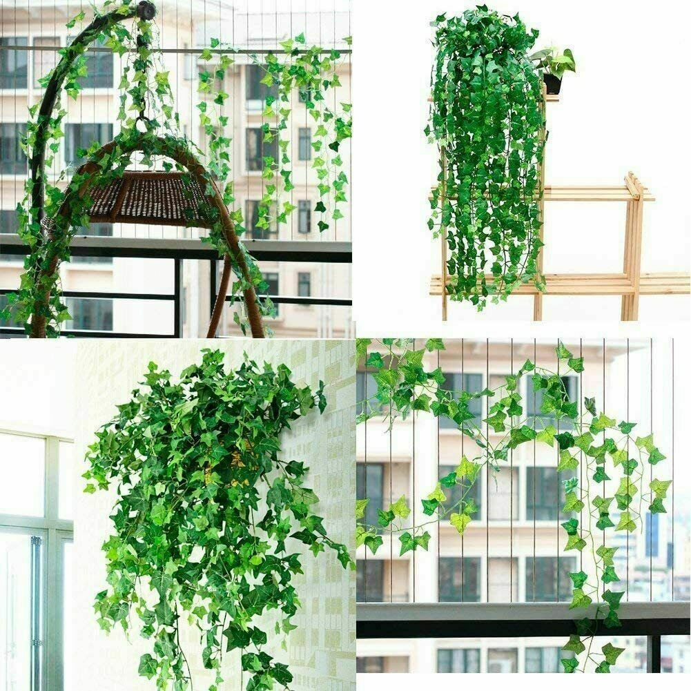 Feuilles de lierre artificielles, fausses guirlandes suspendues, plantes de vigne, décoration florale pour la maison