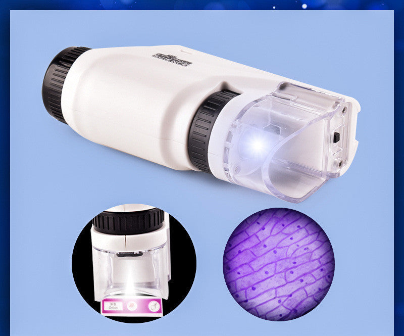 Microscopio óptico portátil de mano para niños, juguete, Mini criatura