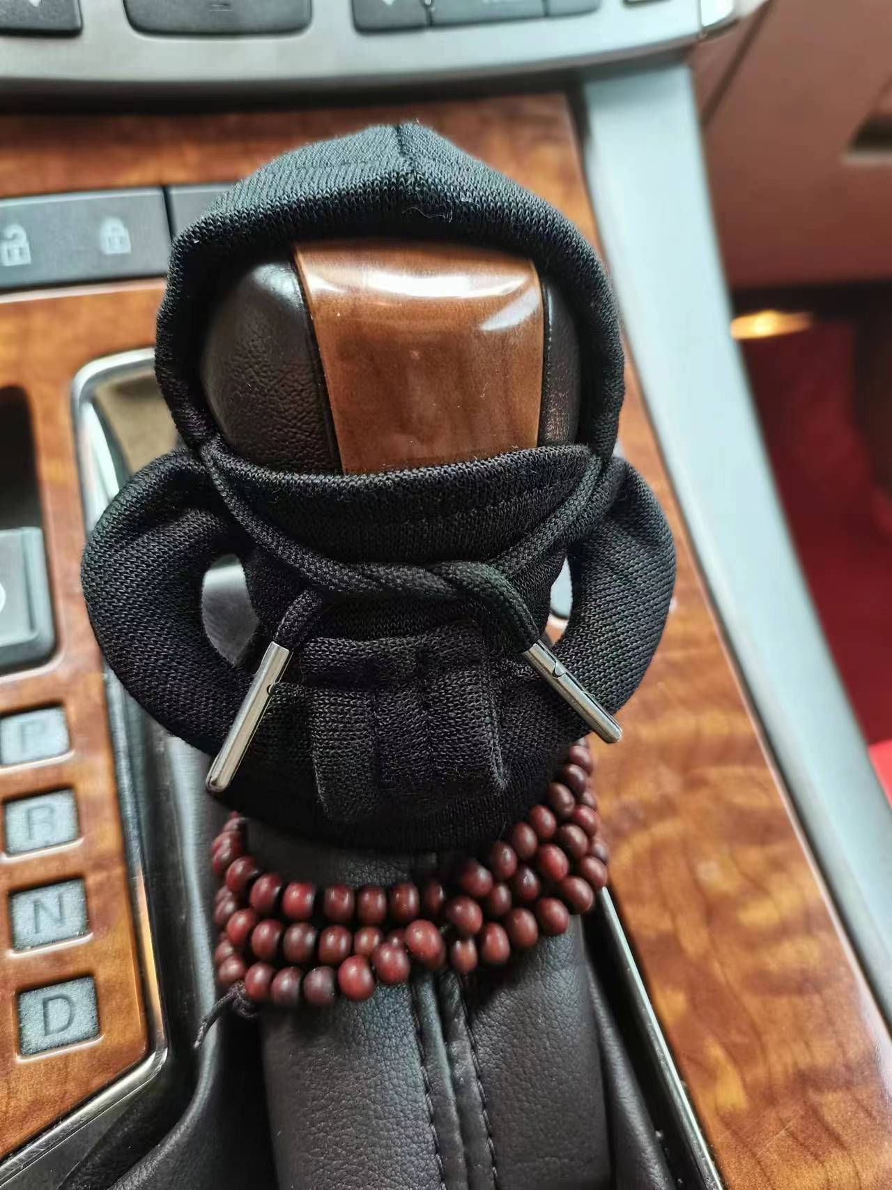 Terciopelo coche palanca de cambios manija de la manga perilla decorativa sudadera con capucha cubierta del freno de mano sudadera con capucha