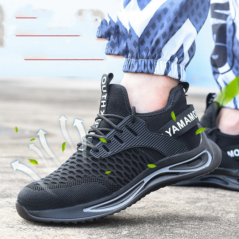 Chaussures de travail anti-perçage ultralégères à bout en acier
