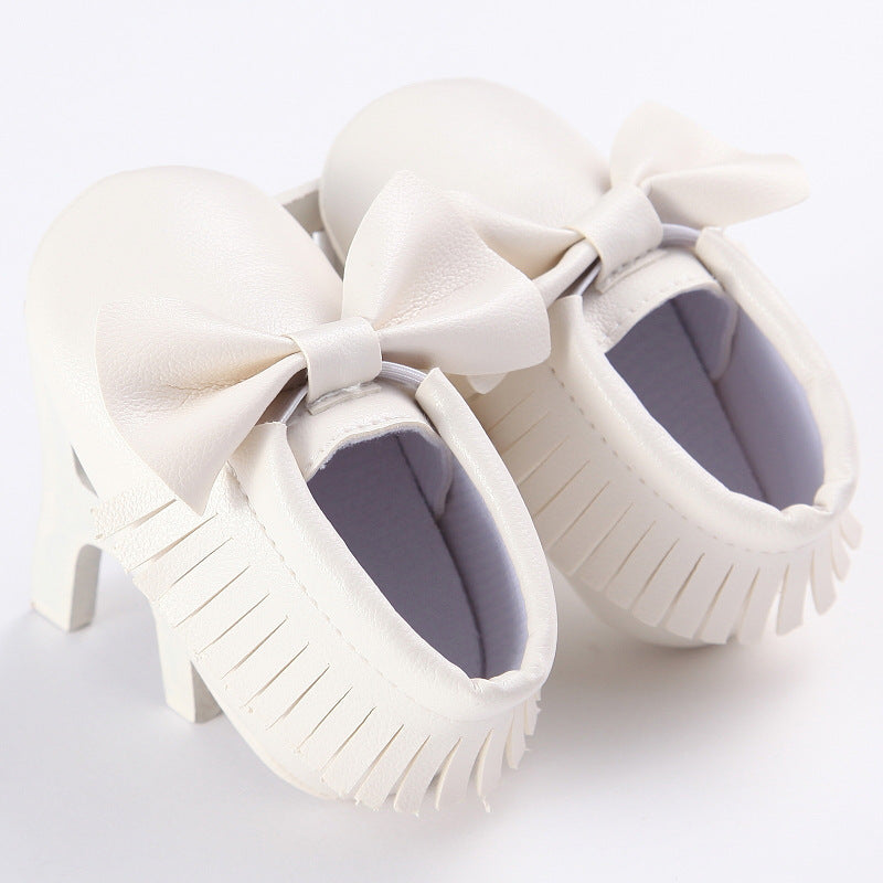 Printemps et automne nouveau 0-1 ans garçons et filles bébé chaussures gland Pu bas antidérapant décontracté bébé chaussures