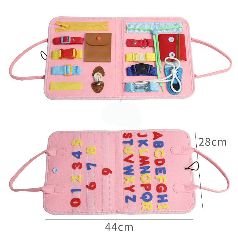 Nouveau livre occupé pour enfants, planche à habiller et boutonner, apprentissage des bébés, éducation précoce, jouet d'apprentissage sensoriel préscolaire