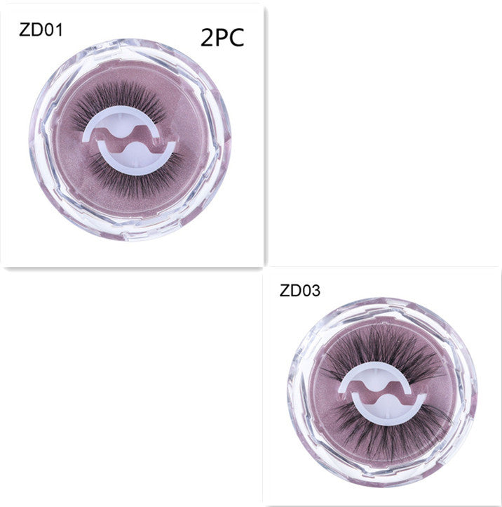 Pestañas autoadhesivas reutilizables sin pegamento con rizo natural