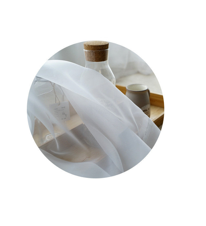 Pantalla de ventana de lino y algodón de color puro, moderna y sencilla