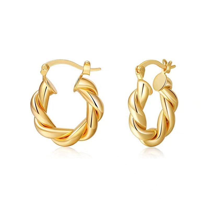 Boucles d'oreilles à motif de chanvre creux de haute qualité