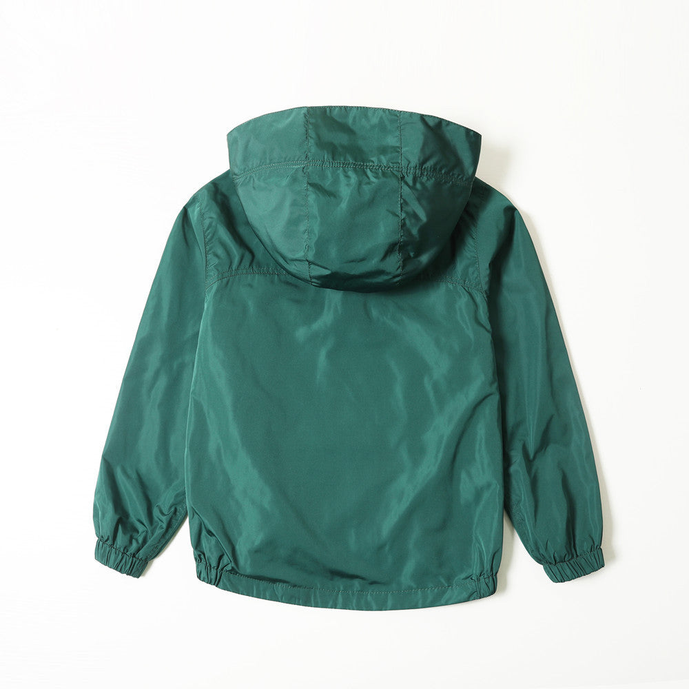 Manteau veste automne nouveau moyen et grand enfants capuche