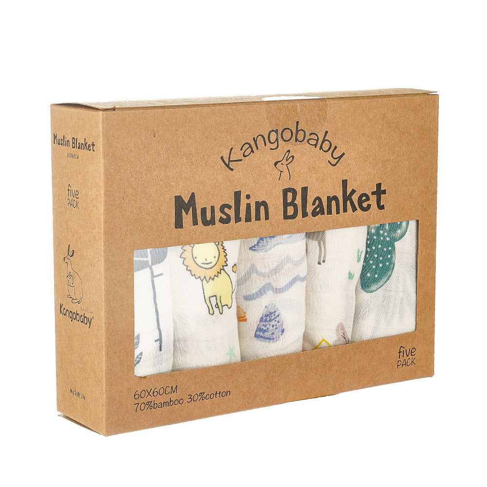 Bavoir bébé serviette à salive en gaze