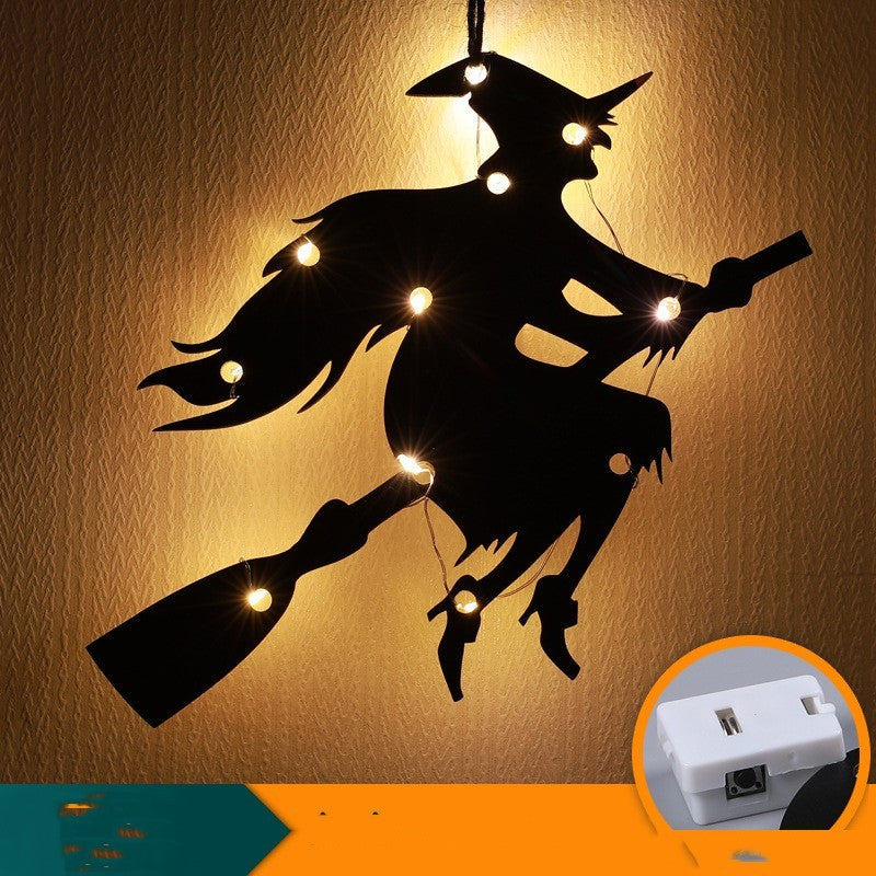Lumières décoratives LED pour Halloween, araignée luminescente, lampe de décoration pour la maison