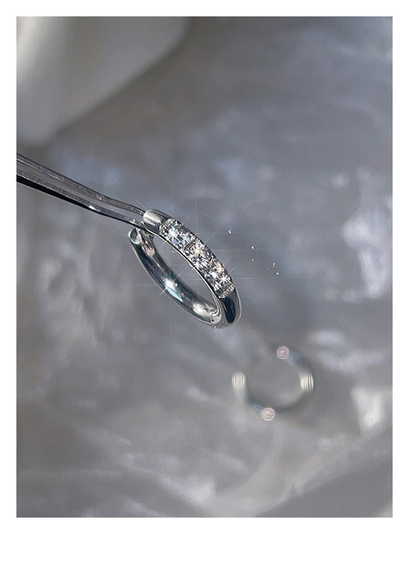 Clip d'oreille géométrique en strass et Zircon pour femmes, Simple