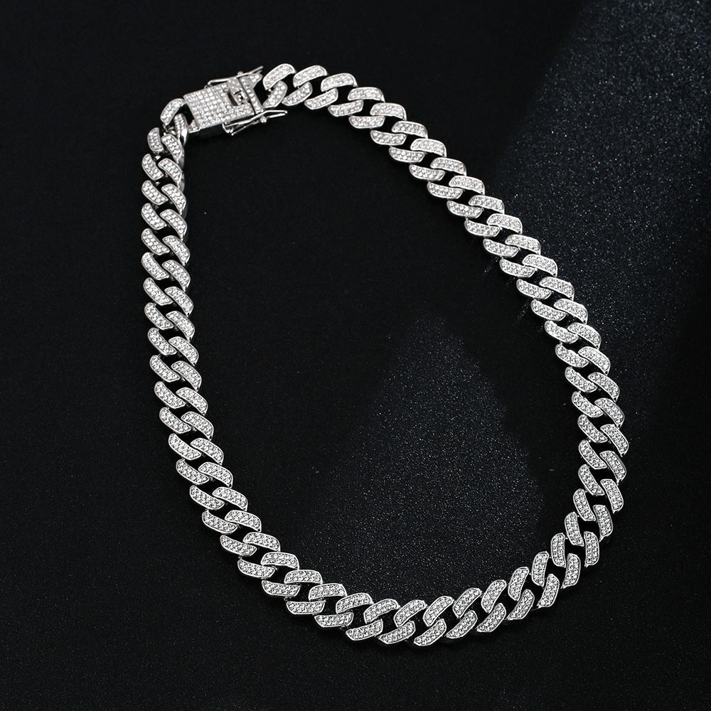 Full Diamond Inlaid Full Diamond Necklace Hipster