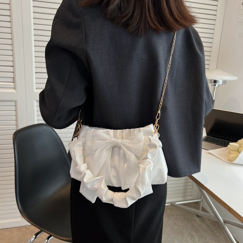 2022 New Fashion Casual Chain Crossbody Cute Bow Shoulder Underarm Bag