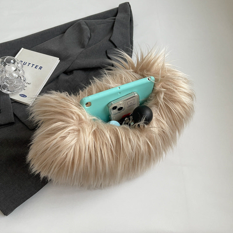 Sacs à bandoulière en peluche sous les aisselles d'hiver, grande capacité, sac cœur personnalisé, sacs à main de luxe pour femmes, haute qualité, cadeau de saint valentin