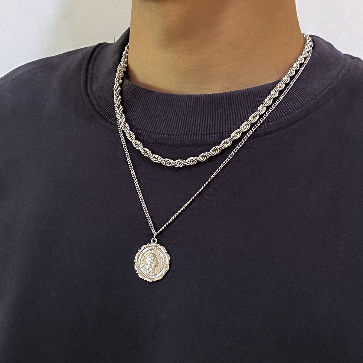 Personality Hemp Flowers Chain Men