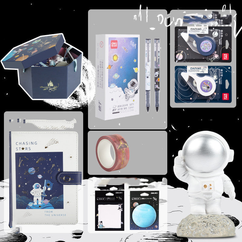 Ensemble de papeterie d'exploration de l'univers et de la galaxie, coffret cadeau d'anniversaire, carnet d'astronaute, livre à main créatif