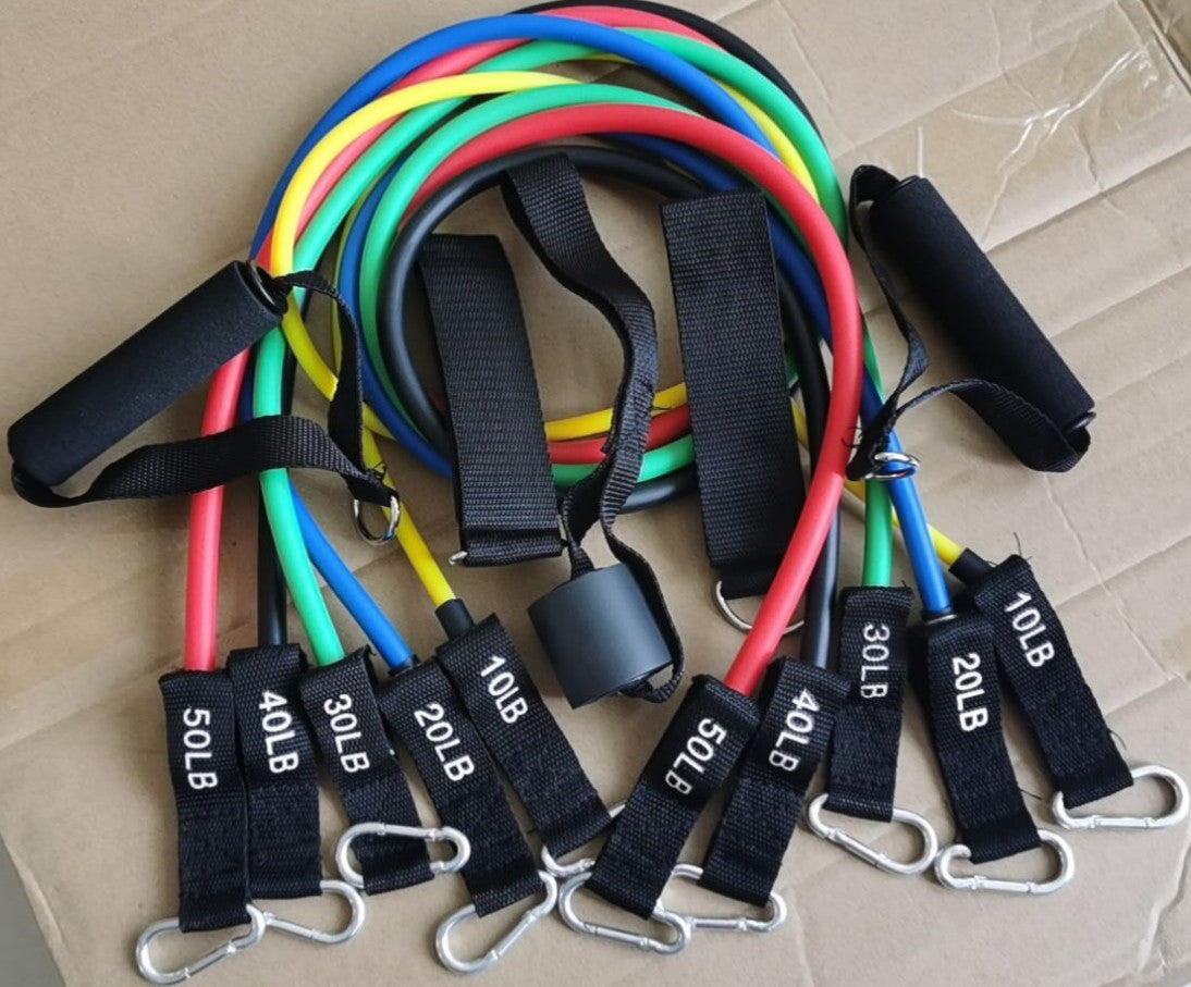 Équipement de fitness à domicile tendeur d'ensemble de 11 pièces en latex Tpe