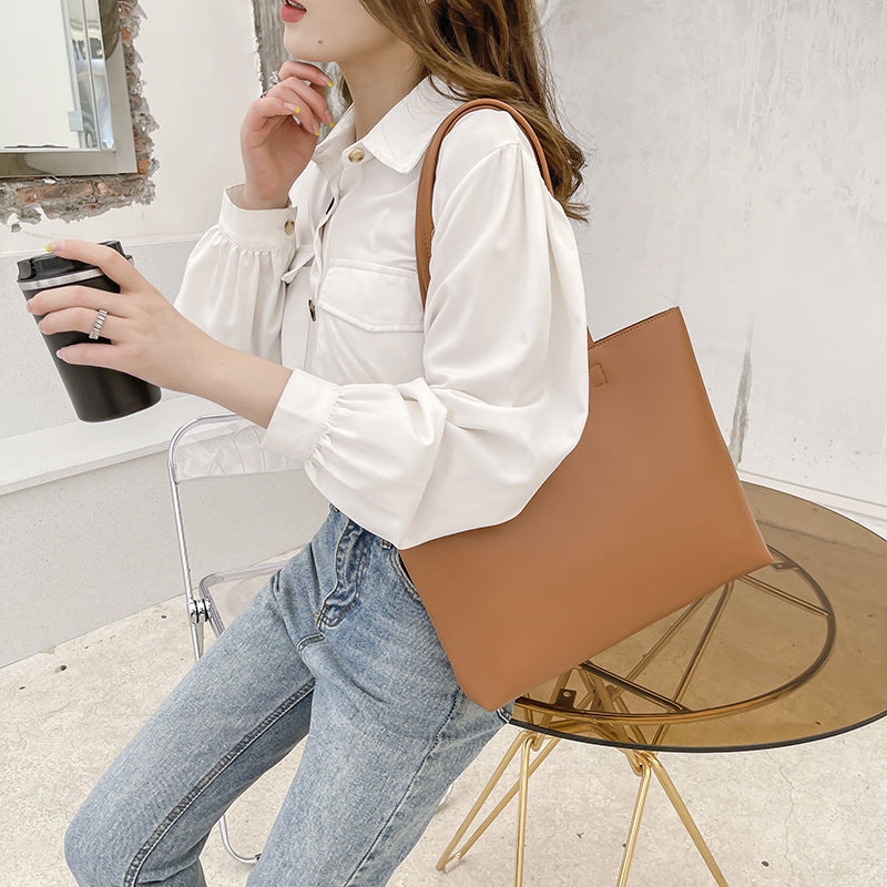 Fourre-tout grande capacité Simple grand sac sac à bandoulière Portable de banlieue