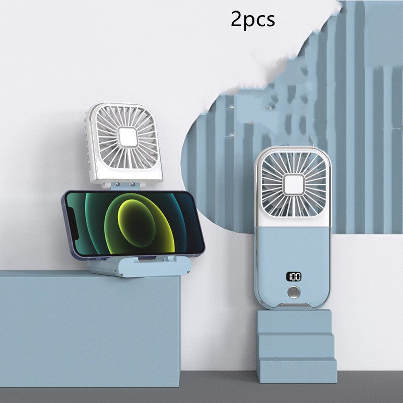 Ventilador pequeño portátil plegable con pantalla digital