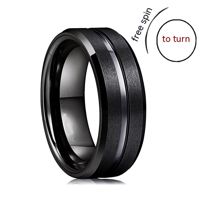 Fashion Personalized Bilateral Frosted Ring