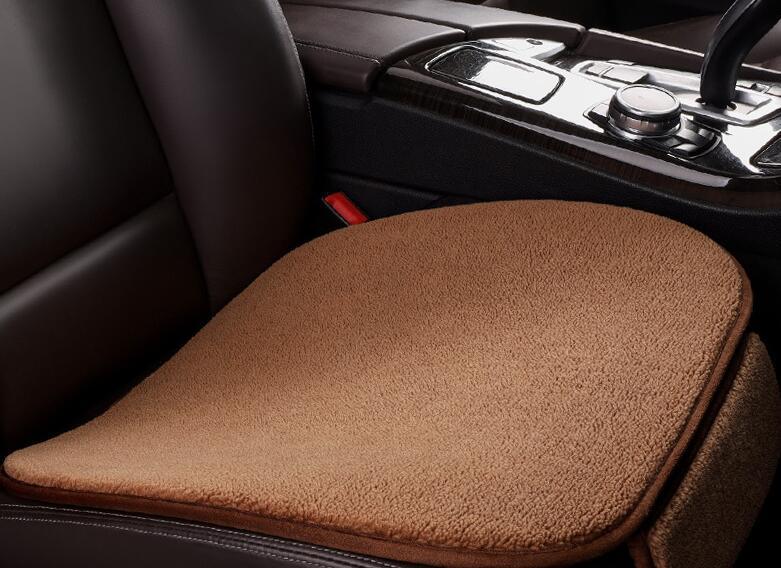 Coussin de siège de voiture en peluche polaire, coussin de siège d'hiver sans dossier, pièce unique