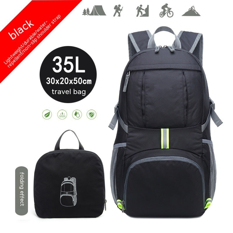 Mochila plegable de nylon impresa ligera del montar a caballo del alpinismo