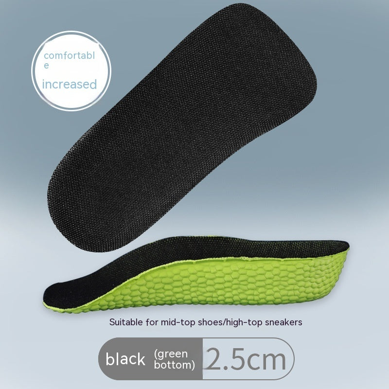 Plantilla invisible para aumentar la altura, cómoda y gruesa, media plantilla que aumenta la plantilla