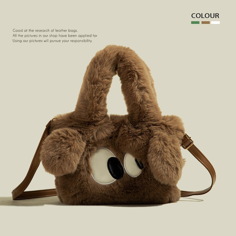 Sac à main en peluche pour bandoulière à une épaule pour femmes