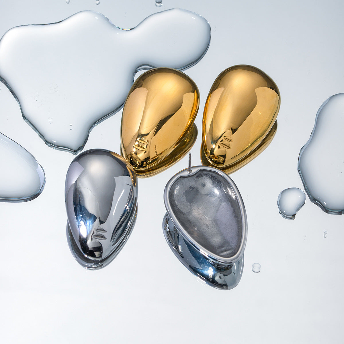 Women's Fashion Stainless Steel Glossy Earrings