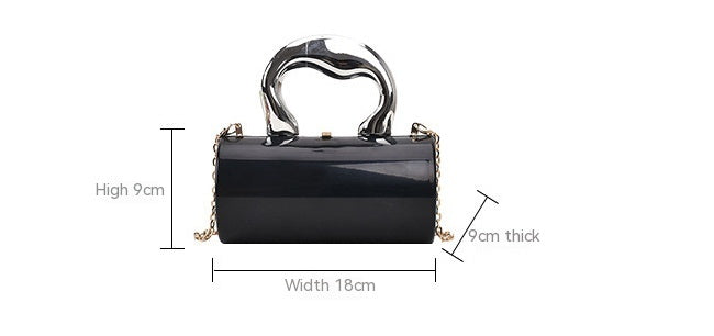 Sac à bandoulière en chaîne acrylique couleur bonbon de style classique pour femmes