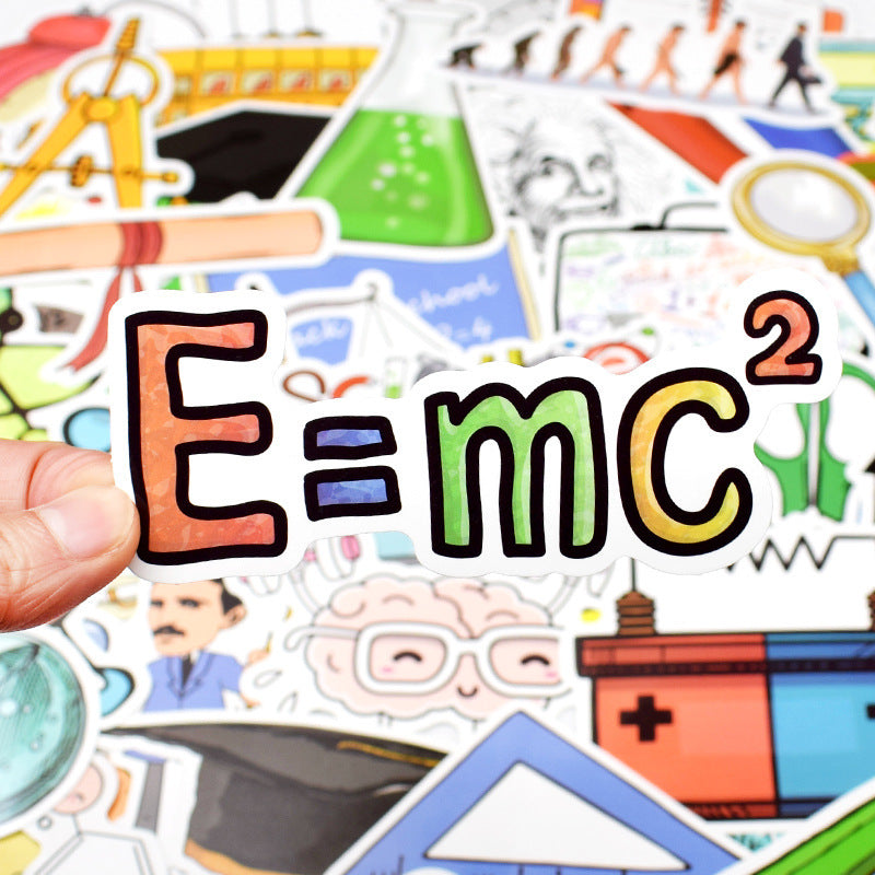 50 hojas de pegatinas de graffiti para educación en ciencias experimentales