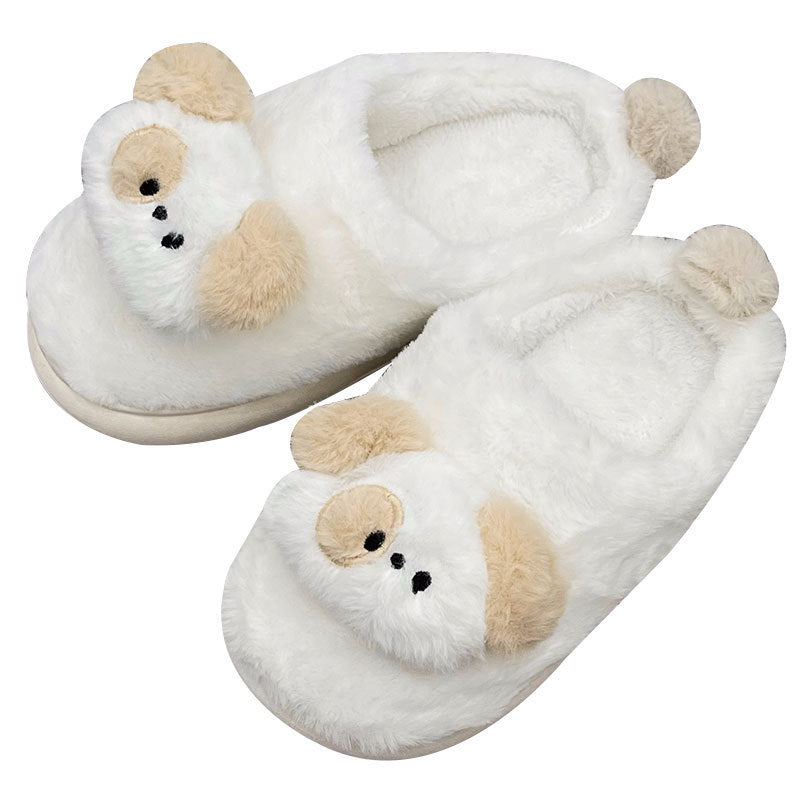Pantoufles thermiques amovibles en coton imperméables pour femmes