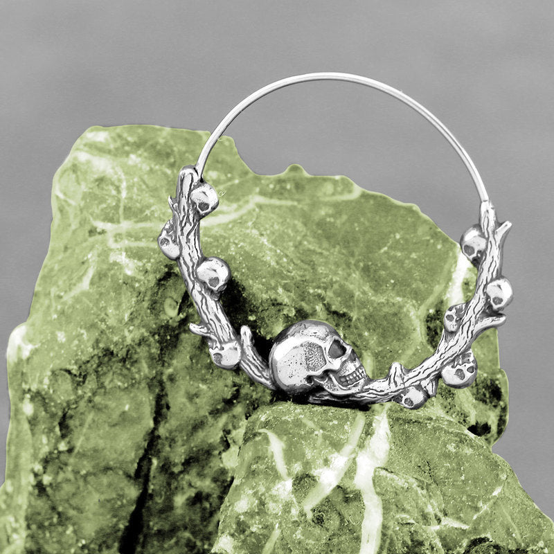 Boucles d'oreilles gothiques en détresse rétro exagérées Hip Hop