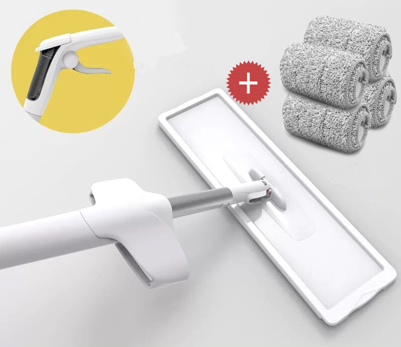Fregona mágica para apretar el suelo, fregona con cubo plano, fregona giratoria para lavar el suelo, limpieza del hogar, fácil 