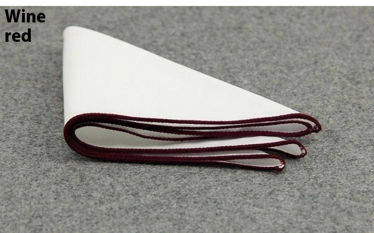 Trendy Men Wedding Groom Groomsman Suit Shirt Dress Corsage Square Scarf