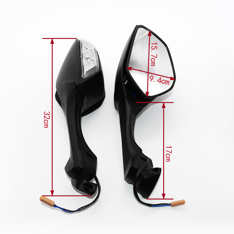 Le rétroviseur de moto convient au rétroviseur modifié ZX10R avec lumière